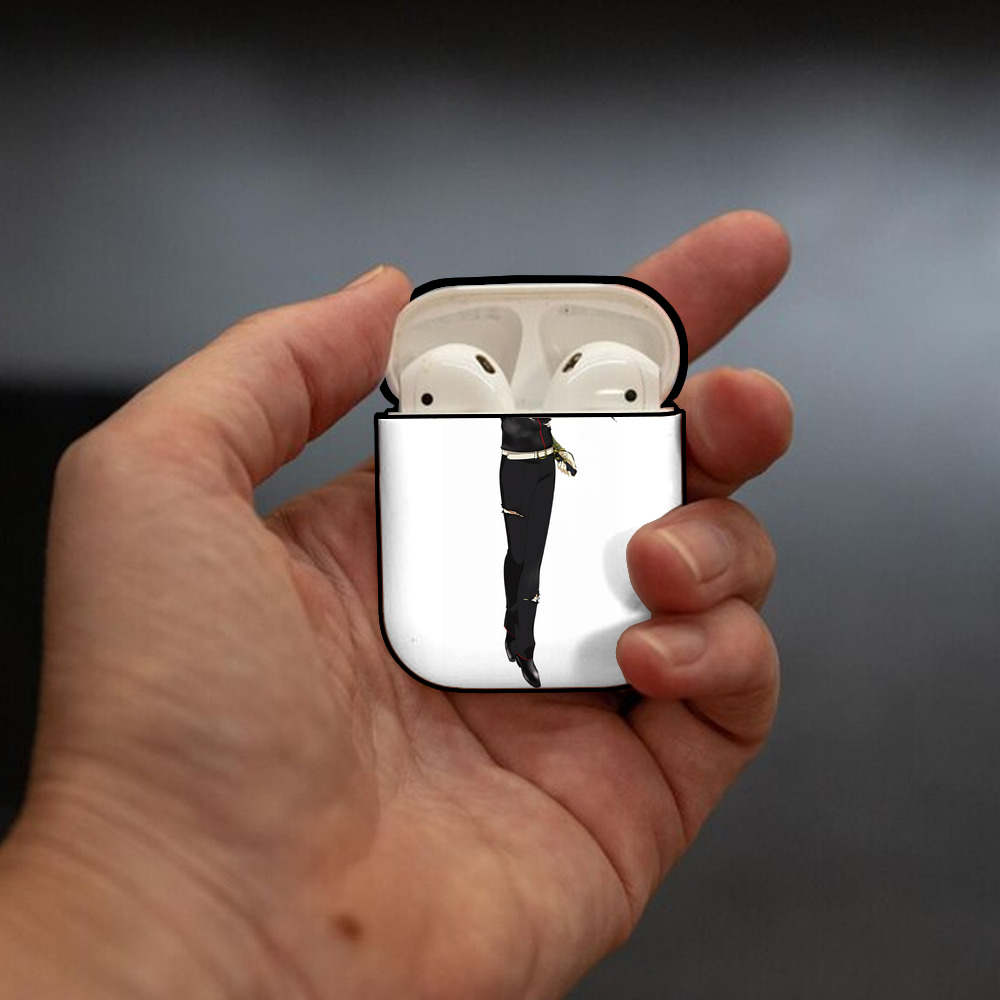 刀剣乱舞 Touken Ranbu AirPods 第2世代保護ケース ハードシェル ブラック 耐衝撃・防指紋・カラビナ付き
