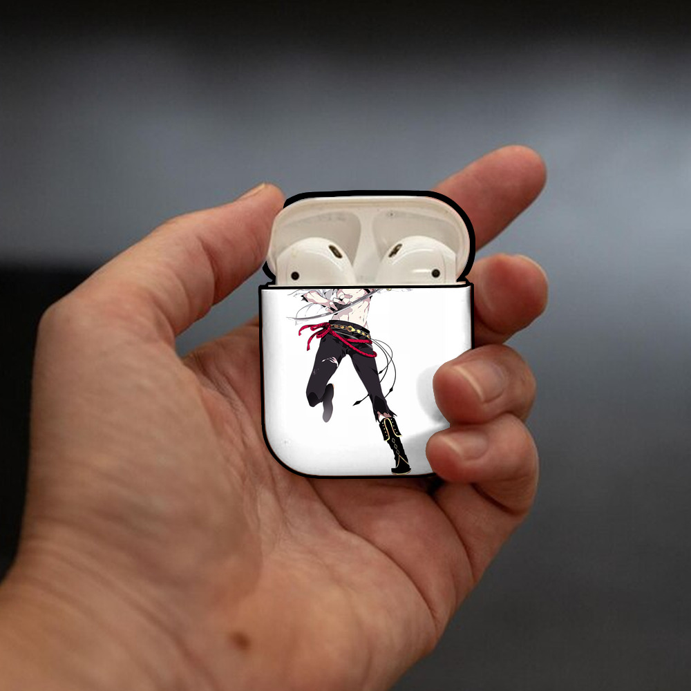 刀剣乱舞 Touken Ranbu AirPods 第2世代保護ケース ハードシェル ブラック 耐衝撃・防指紋・カラビナ付き