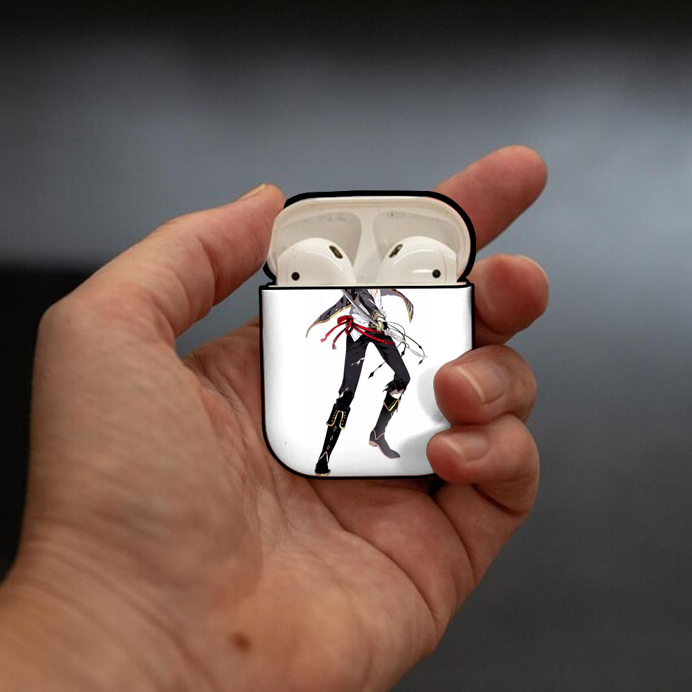 刀剣乱舞 Touken Ranbu AirPods 第2世代保護ケース ハードシェル ブラック 耐衝撃・防指紋・カラビナ付き
