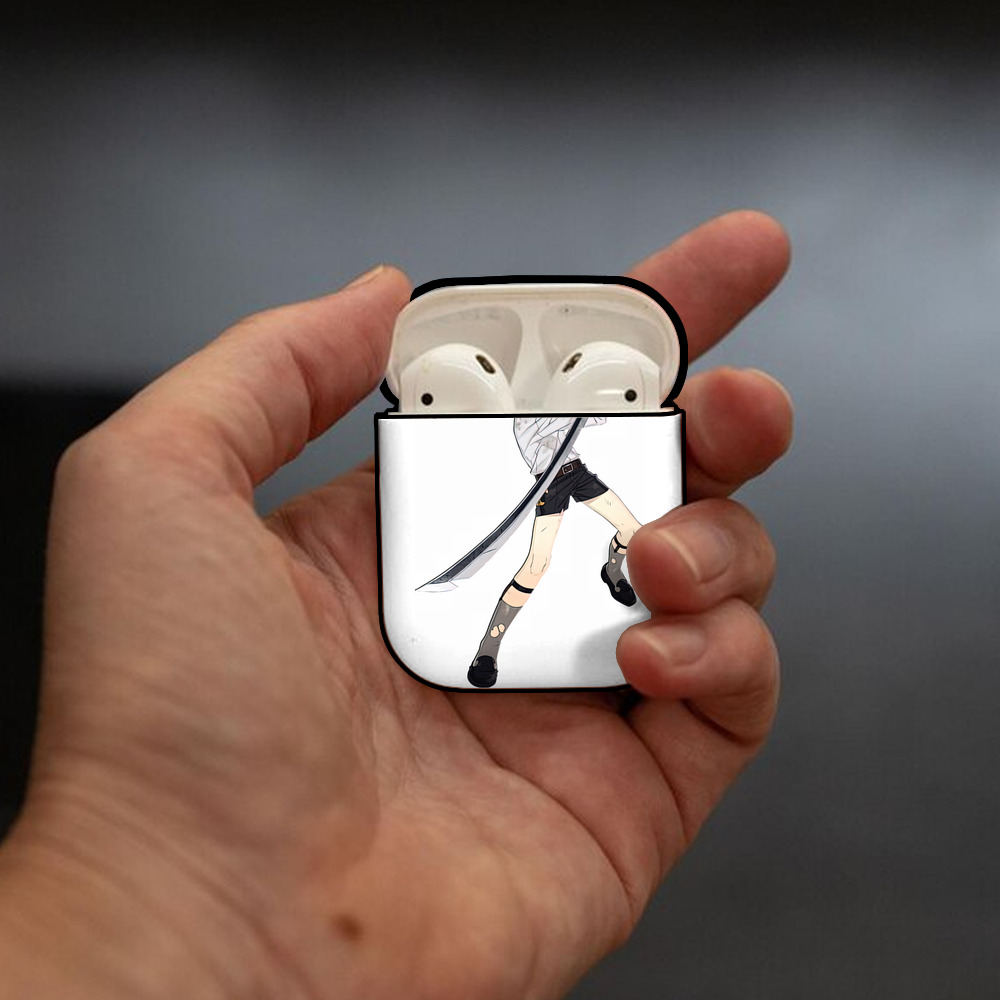 刀剣乱舞 Touken Ranbu AirPods 第2世代保護ケース ハードシェル ブラック 耐衝撃・防指紋・カラビナ付き