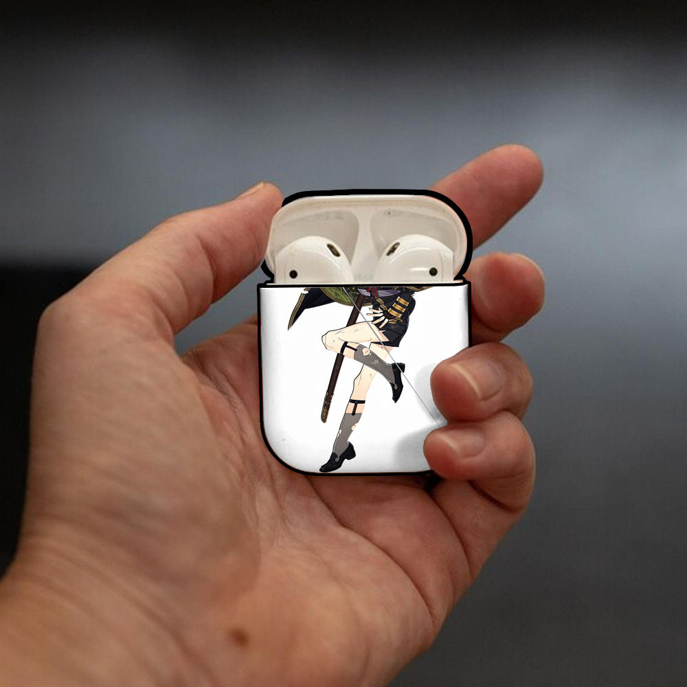 刀剣乱舞 Touken Ranbu AirPods 第2世代保護ケース ハードシェル ブラック 耐衝撃・防指紋・カラビナ付き