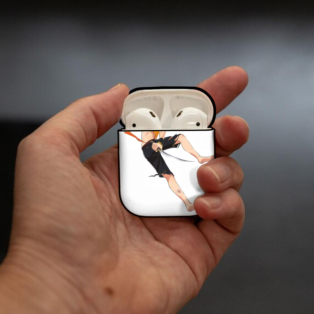 刀剣乱舞 Touken Ranbu AirPods 第2世代保護ケース ハードシェル ブラック 耐衝撃・防指紋・カラビナ付き