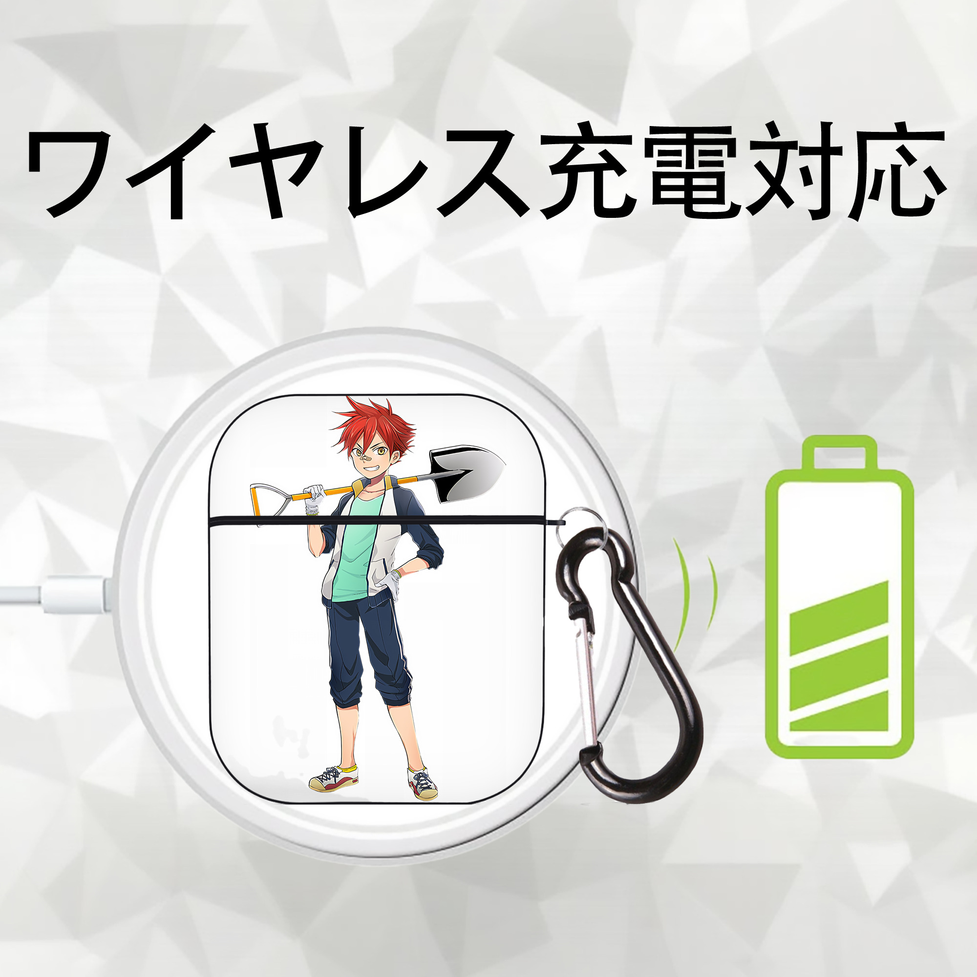 刀剣乱舞 Touken Ranbu AirPods 第2世代保護ケース ハードシェル ブラック 耐衝撃・防指紋・カラビナ付き