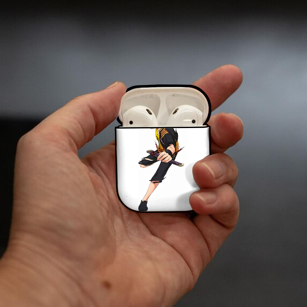 刀剣乱舞 Touken Ranbu AirPods 第2世代保護ケース ハードシェル ブラック 耐衝撃・防指紋・カラビナ付き