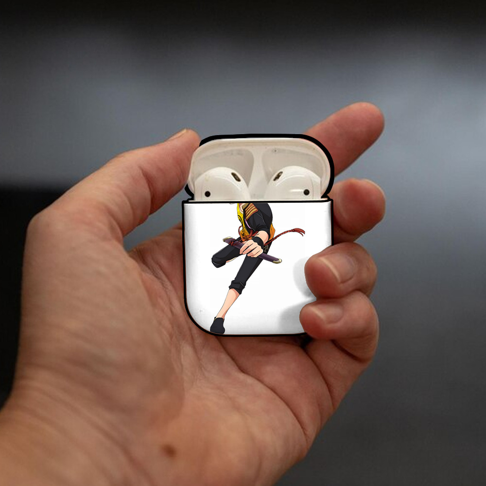 刀剣乱舞 Touken Ranbu AirPods 第2世代保護ケース ハードシェル ブラック 耐衝撃・防指紋・カラビナ付き