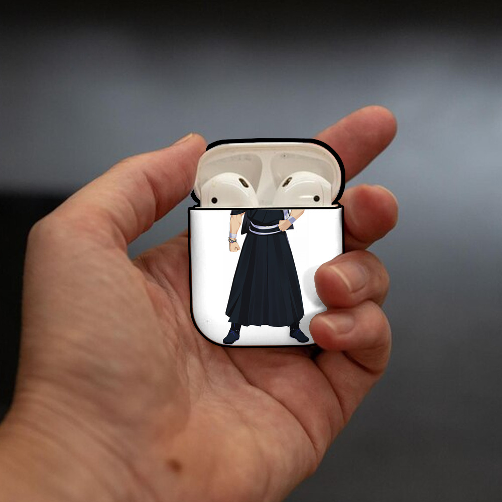 刀剣乱舞 Touken Ranbu AirPods 第2世代保護ケース ハードシェル ブラック 耐衝撃・防指紋・カラビナ付き