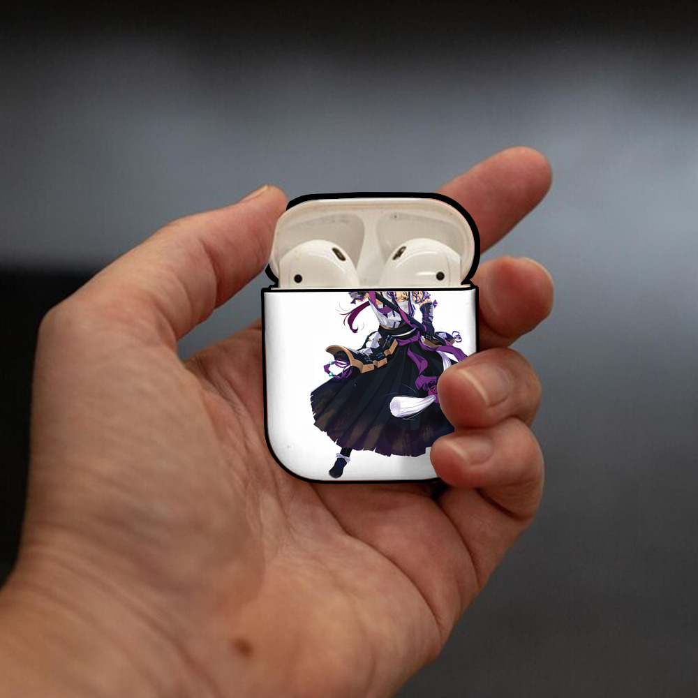 刀剣乱舞 Touken Ranbu AirPods 第2世代保護ケース ハードシェル ブラック 耐衝撃・防指紋・カラビナ付き
