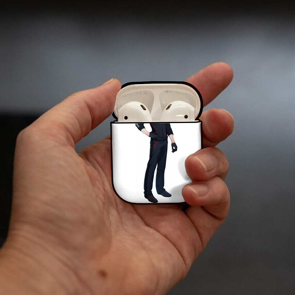 刀剣乱舞 Touken Ranbu AirPods 第2世代保護ケース ハードシェル ブラック 耐衝撃・防指紋・カラビナ付き