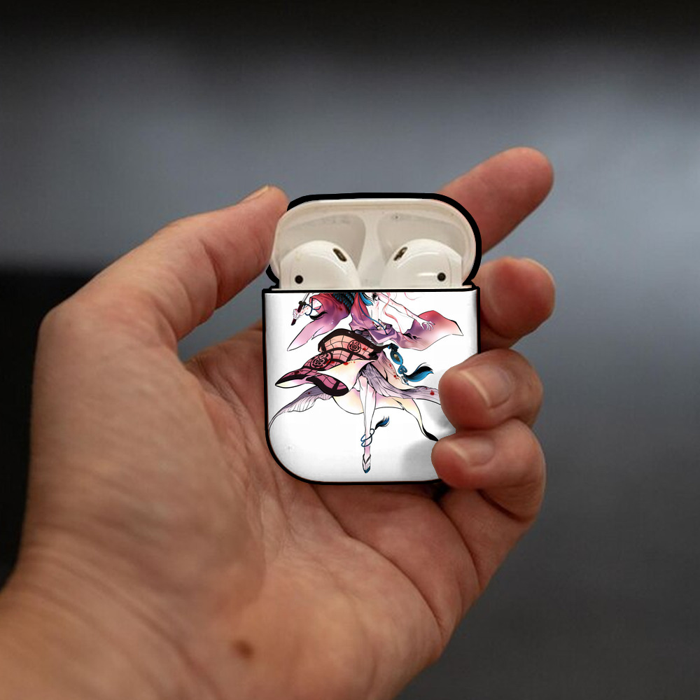 刀剣乱舞 Touken Ranbu AirPods 第2世代保護ケース ハードシェル ブラック 耐衝撃・防指紋・カラビナ付き