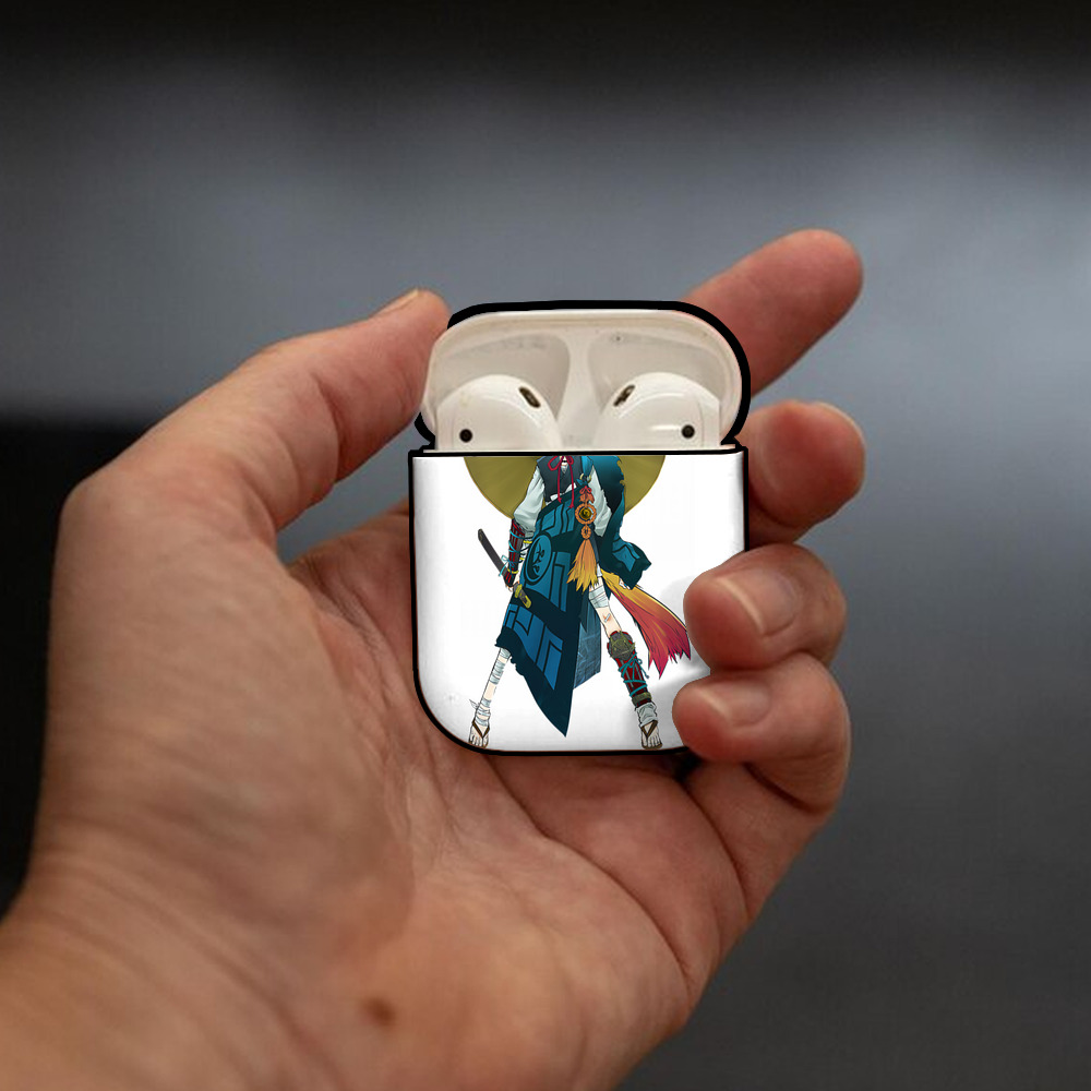 刀剣乱舞 Touken Ranbu AirPods 第2世代保護ケース ハードシェル ブラック 耐衝撃・防指紋・カラビナ付き