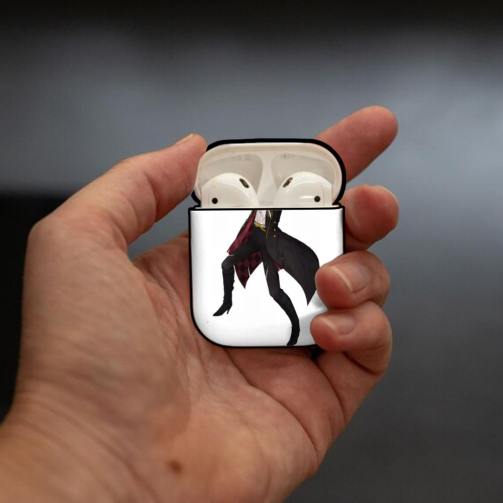 刀剣乱舞 Touken Ranbu AirPods 第2世代保護ケース ハードシェル ブラック 耐衝撃・防指紋・カラビナ付き