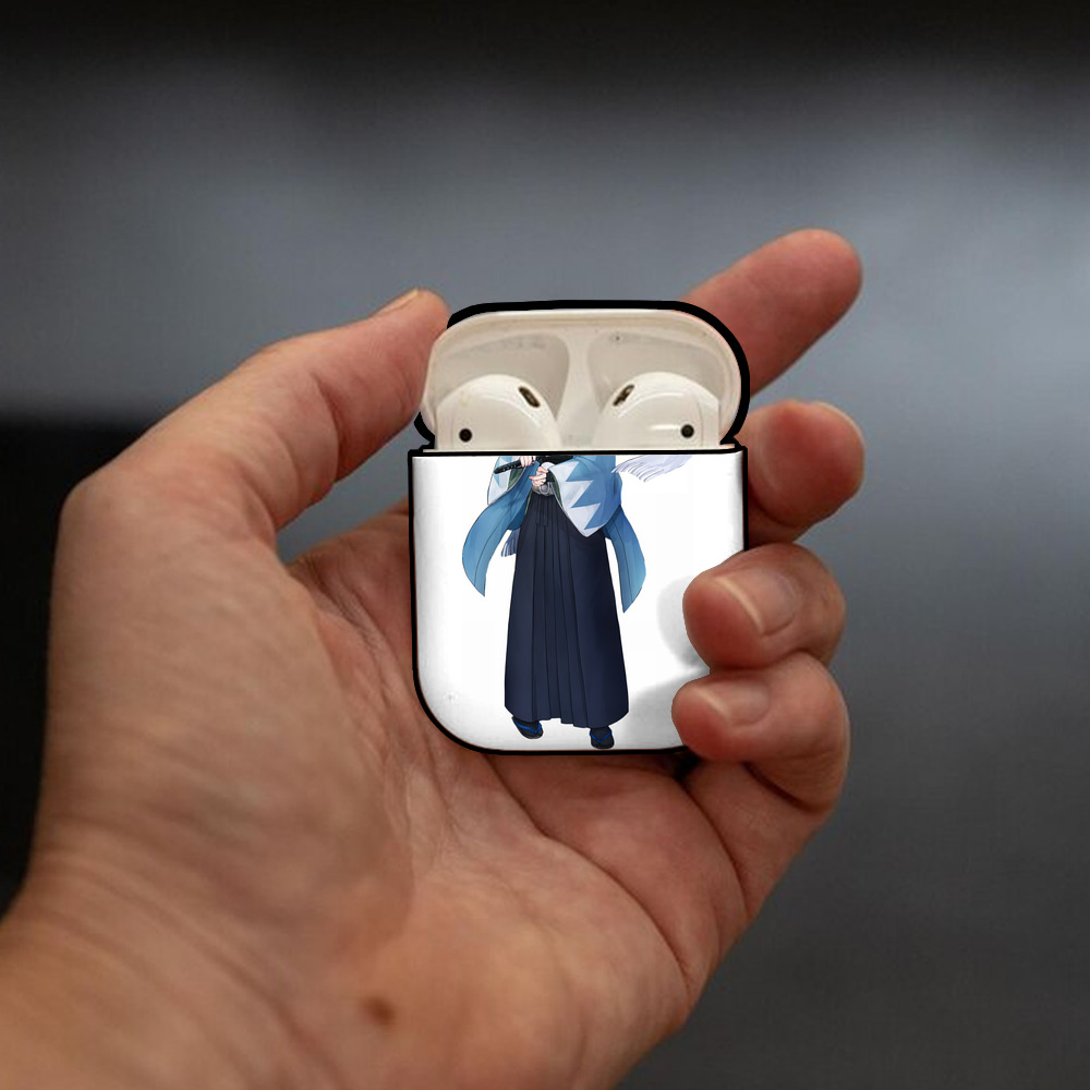 刀剣乱舞 Touken Ranbu AirPods 第2世代保護ケース ハードシェル ブラック 耐衝撃・防指紋・カラビナ付き