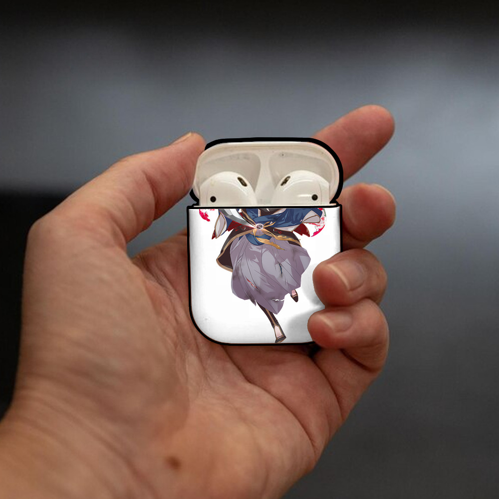 刀剣乱舞 Touken Ranbu AirPods 第2世代保護ケース ハードシェル ブラック 耐衝撃・防指紋・カラビナ付き