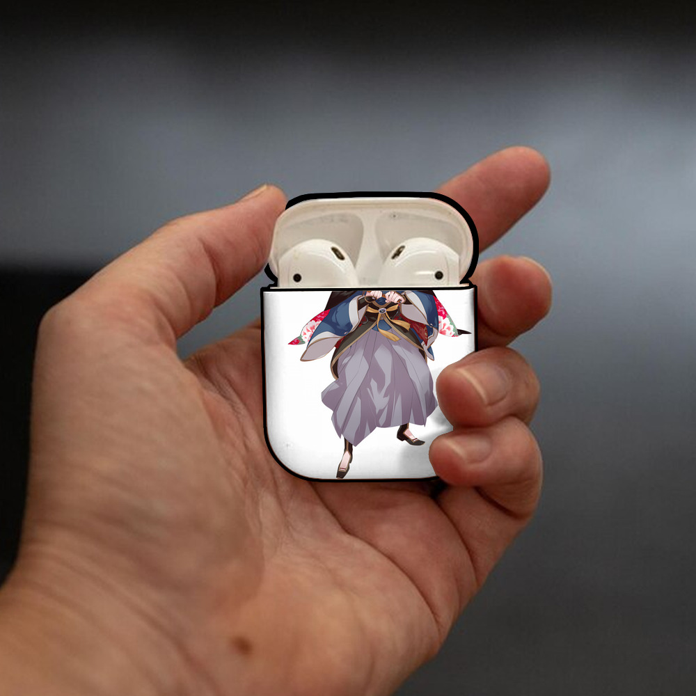 刀剣乱舞 Touken Ranbu AirPods 第2世代保護ケース ハードシェル ブラック 耐衝撃・防指紋・カラビナ付き