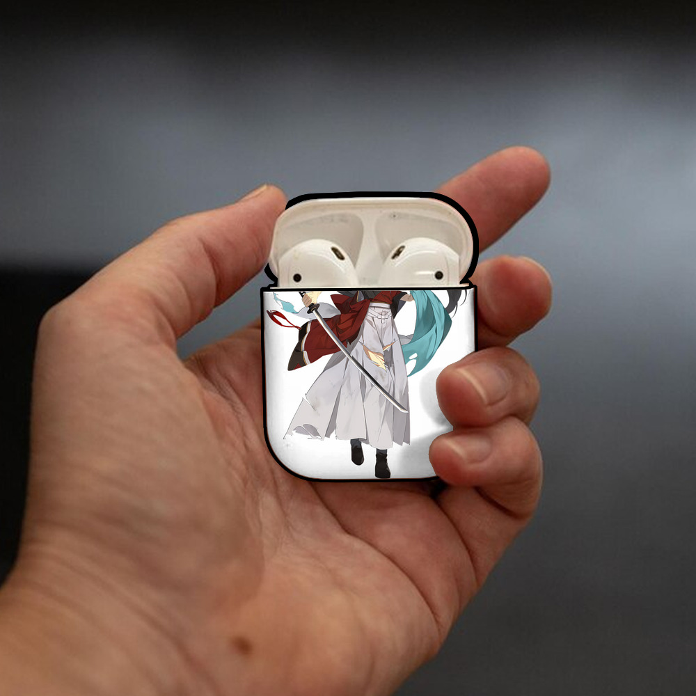 刀剣乱舞 Touken Ranbu AirPods 第2世代保護ケース ハードシェル ブラック 耐衝撃・防指紋・カラビナ付き