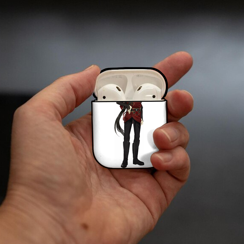刀剣乱舞 Touken Ranbu AirPods 第2世代保護ケース ハードシェル ブラック 耐衝撃・防指紋・カラビナ付き