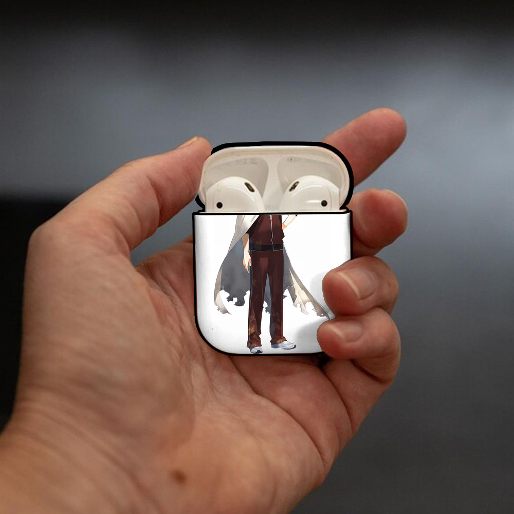 刀剣乱舞 Touken Ranbu AirPods 第2世代保護ケース ハードシェル ブラック 耐衝撃・防指紋・カラビナ付き
