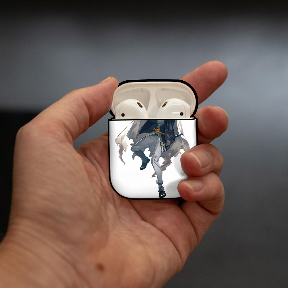 刀剣乱舞 Touken Ranbu AirPods 第2世代保護ケース ハードシェル ブラック 耐衝撃・防指紋・カラビナ付き
