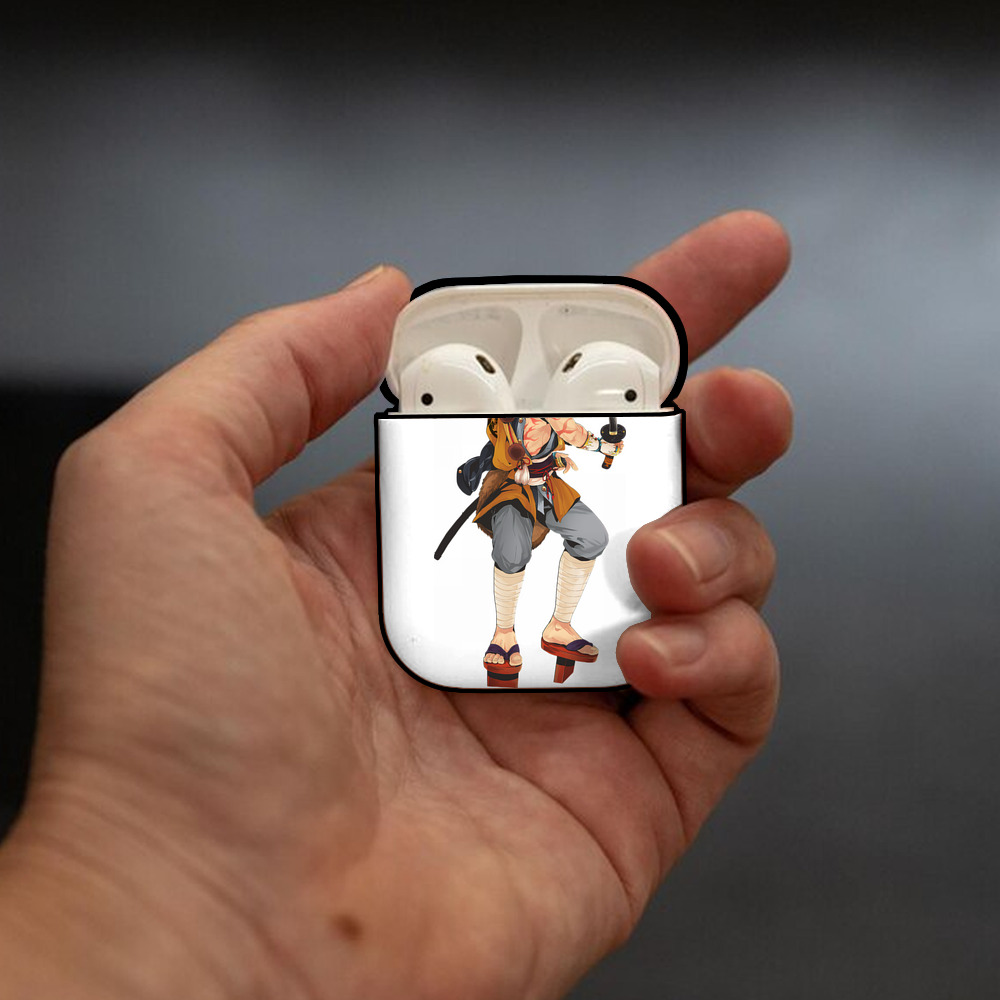 刀剣乱舞 Touken Ranbu AirPods 第2世代保護ケース ハードシェル ブラック 耐衝撃・防指紋・カラビナ付き