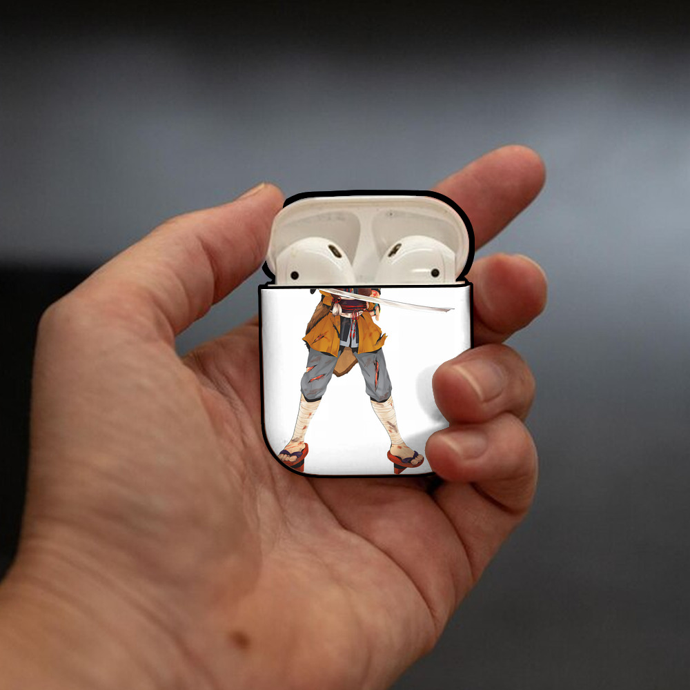 刀剣乱舞 Touken Ranbu AirPods 第2世代保護ケース ハードシェル ブラック 耐衝撃・防指紋・カラビナ付き