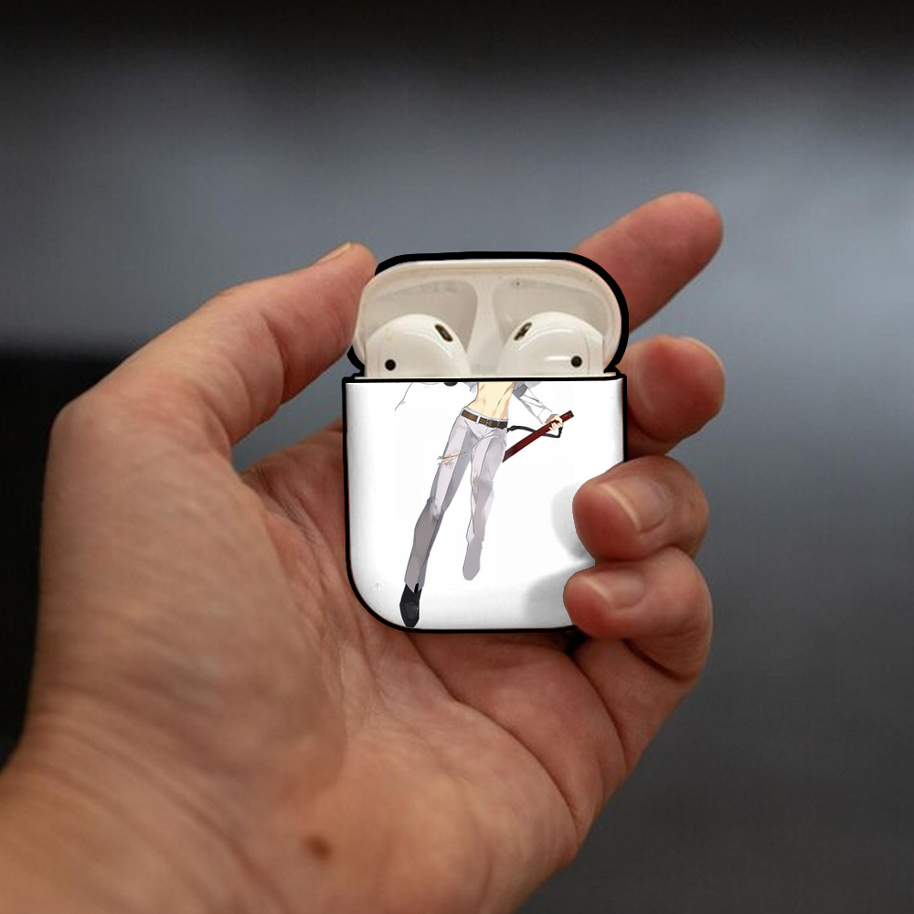 刀剣乱舞 Touken Ranbu AirPods 第2世代保護ケース ハードシェル ブラック 耐衝撃・防指紋・カラビナ付き