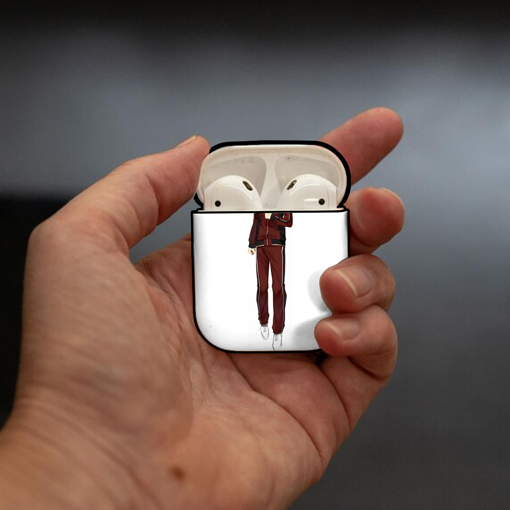 刀剣乱舞 Touken Ranbu AirPods 第2世代保護ケース ハードシェル ブラック 耐衝撃・防指紋・カラビナ付き