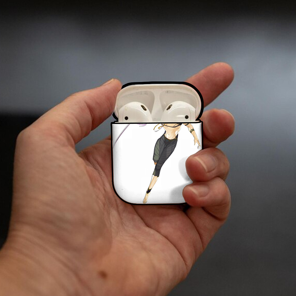 刀剣乱舞 Touken Ranbu AirPods 第2世代保護ケース ハードシェル ブラック 耐衝撃・防指紋・カラビナ付き
