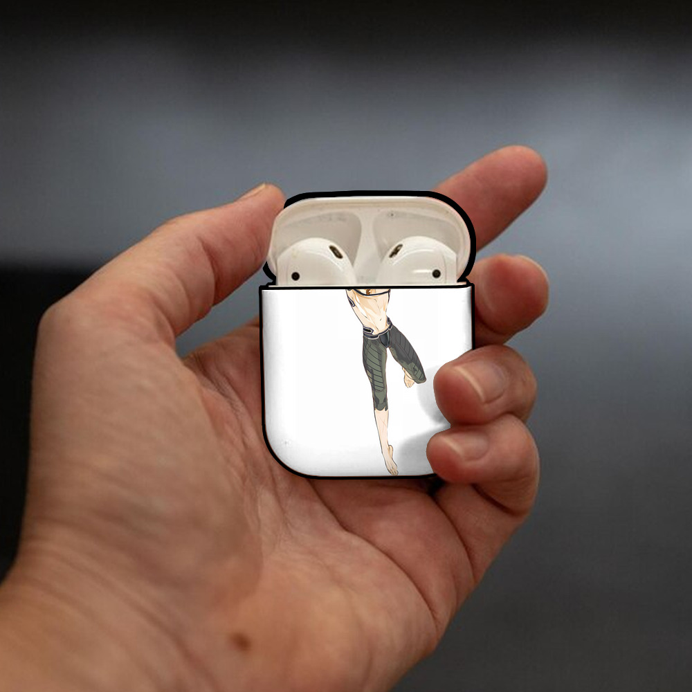 刀剣乱舞 Touken Ranbu AirPods 第2世代保護ケース ハードシェル ブラック 耐衝撃・防指紋・カラビナ付き