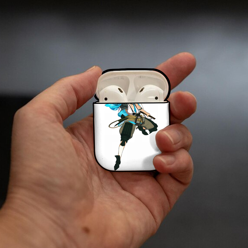 刀剣乱舞 Touken Ranbu AirPods 第2世代保護ケース ハードシェル ブラック 耐衝撃・防指紋・カラビナ付き