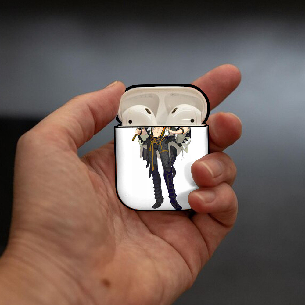 刀剣乱舞 Touken Ranbu AirPods 第2世代保護ケース ハードシェル ブラック 耐衝撃・防指紋・カラビナ付き
