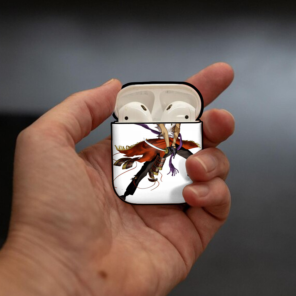 刀剣乱舞 Touken Ranbu AirPods 第2世代保護ケース ハードシェル ブラック 耐衝撃・防指紋・カラビナ付き