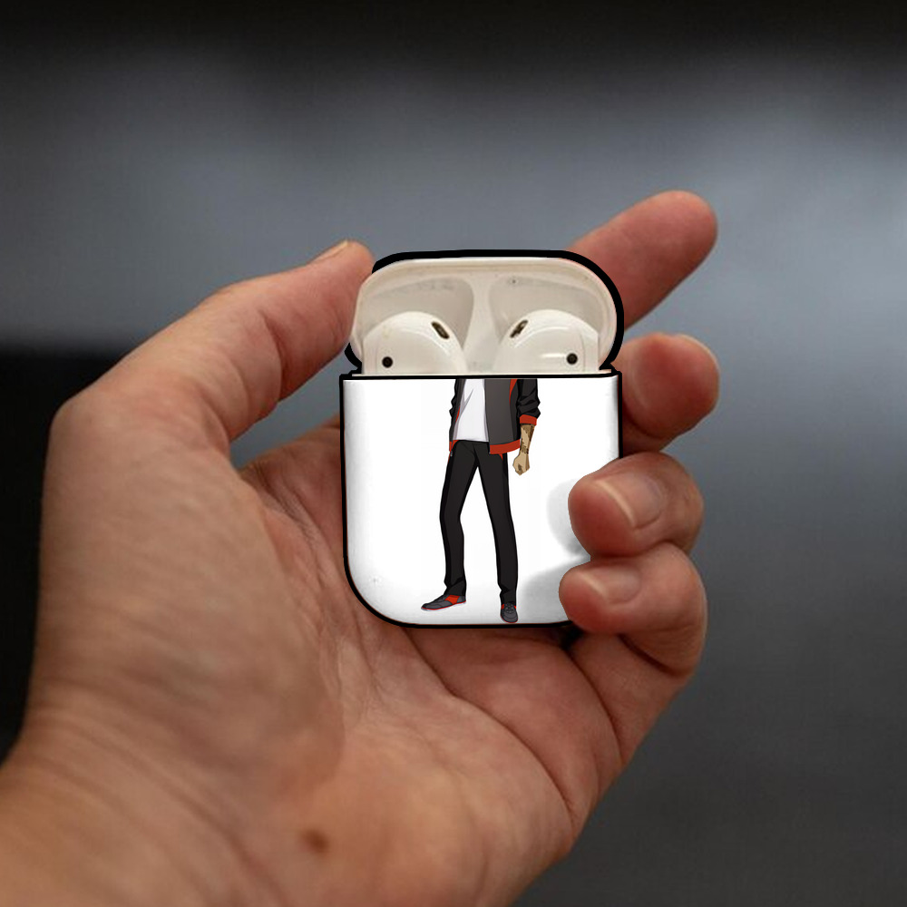 刀剣乱舞 Touken Ranbu AirPods 第2世代保護ケース ハードシェル ブラック 耐衝撃・防指紋・カラビナ付き