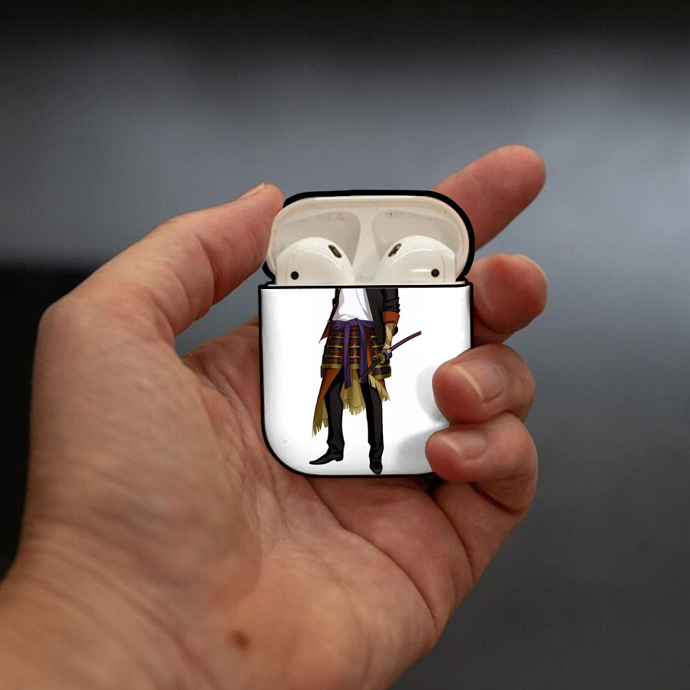 刀剣乱舞 Touken Ranbu AirPods 第2世代保護ケース ハードシェル ブラック 耐衝撃・防指紋・カラビナ付き