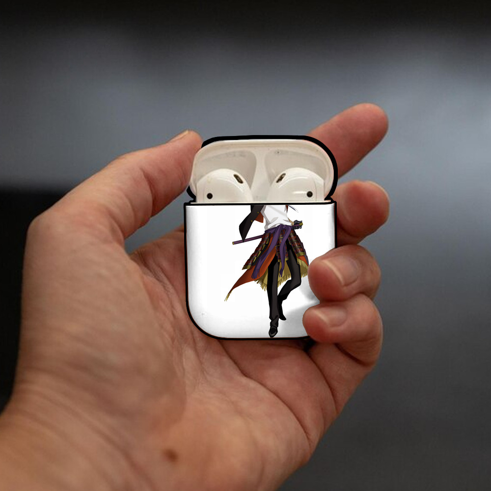 刀剣乱舞 Touken Ranbu AirPods 第2世代保護ケース ハードシェル ブラック 耐衝撃・防指紋・カラビナ付き