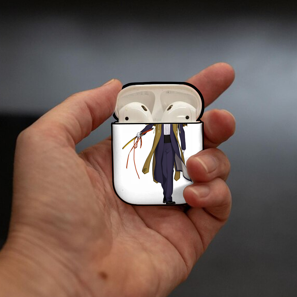 刀剣乱舞 Touken Ranbu AirPods 第2世代保護ケース ハードシェル ブラック 耐衝撃・防指紋・カラビナ付き