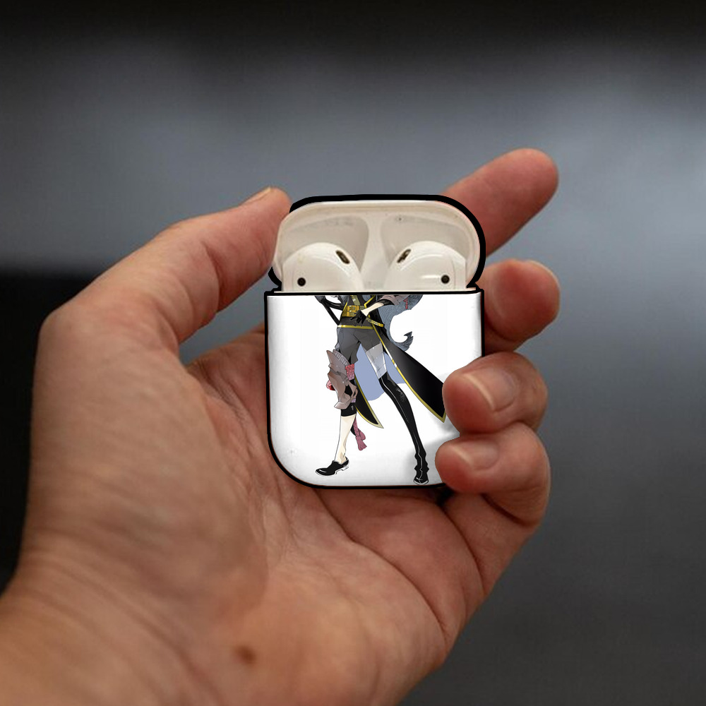 刀剣乱舞 Touken Ranbu AirPods 第2世代保護ケース ハードシェル ブラック 耐衝撃・防指紋・カラビナ付き