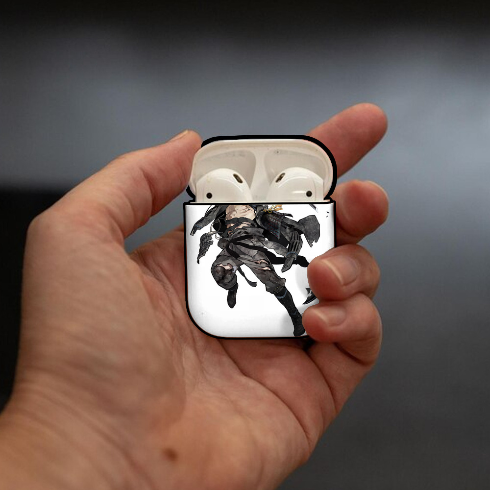 刀剣乱舞 Touken Ranbu AirPods 第2世代保護ケース ハードシェル ブラック 耐衝撃・防指紋・カラビナ付き
