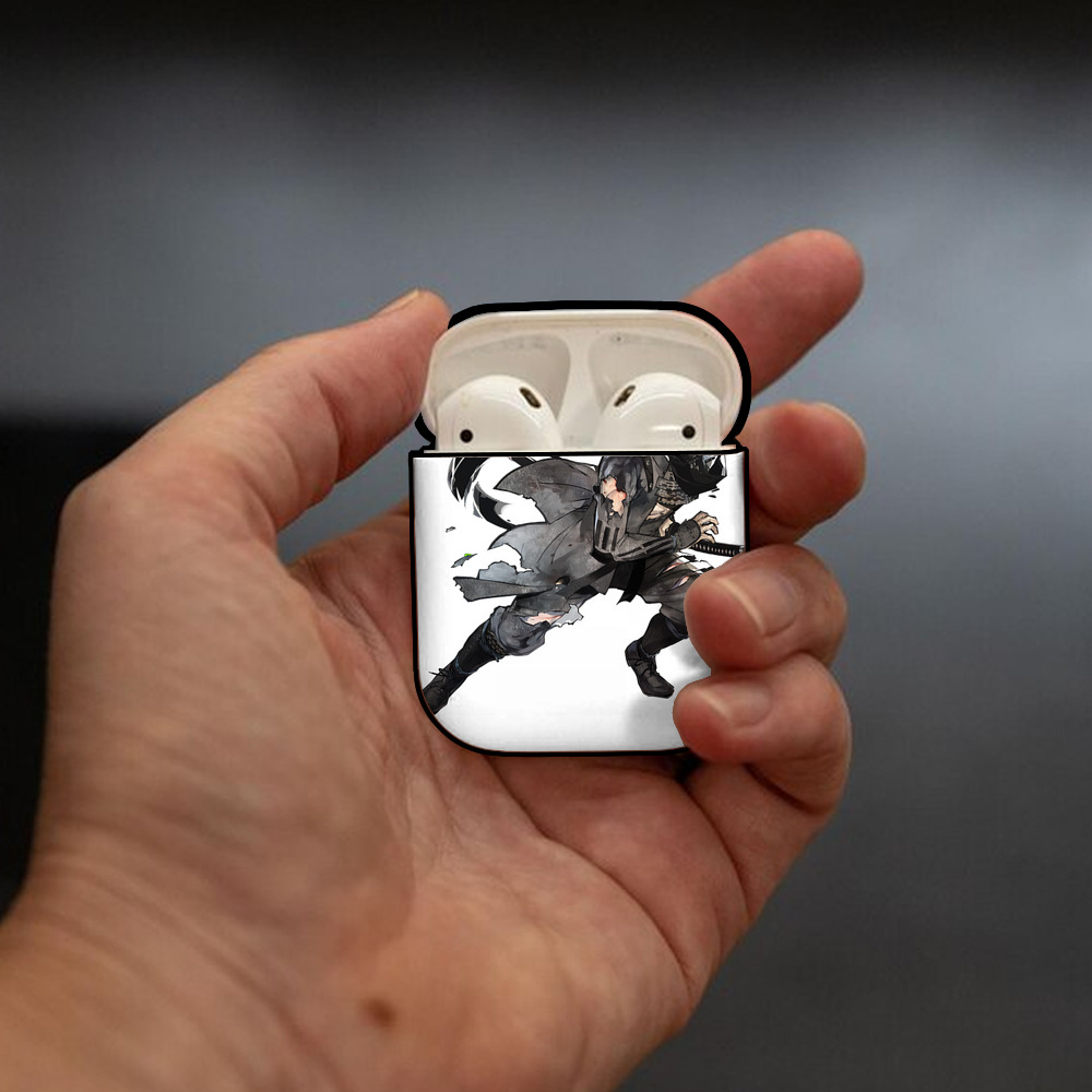 刀剣乱舞 Touken Ranbu AirPods 第2世代保護ケース ハードシェル ブラック 耐衝撃・防指紋・カラビナ付き