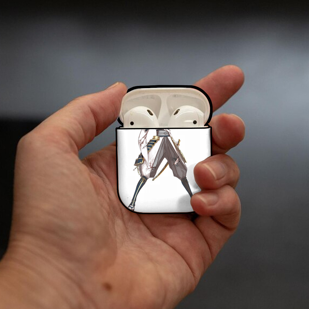 刀剣乱舞 Touken Ranbu AirPods 第2世代保護ケース ハードシェル ブラック 耐衝撃・防指紋・カラビナ付き