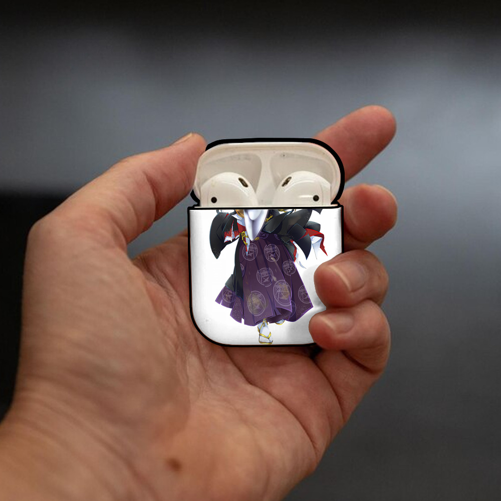 刀剣乱舞 Touken Ranbu AirPods 第2世代保護ケース ハードシェル ブラック 耐衝撃・防指紋・カラビナ付き