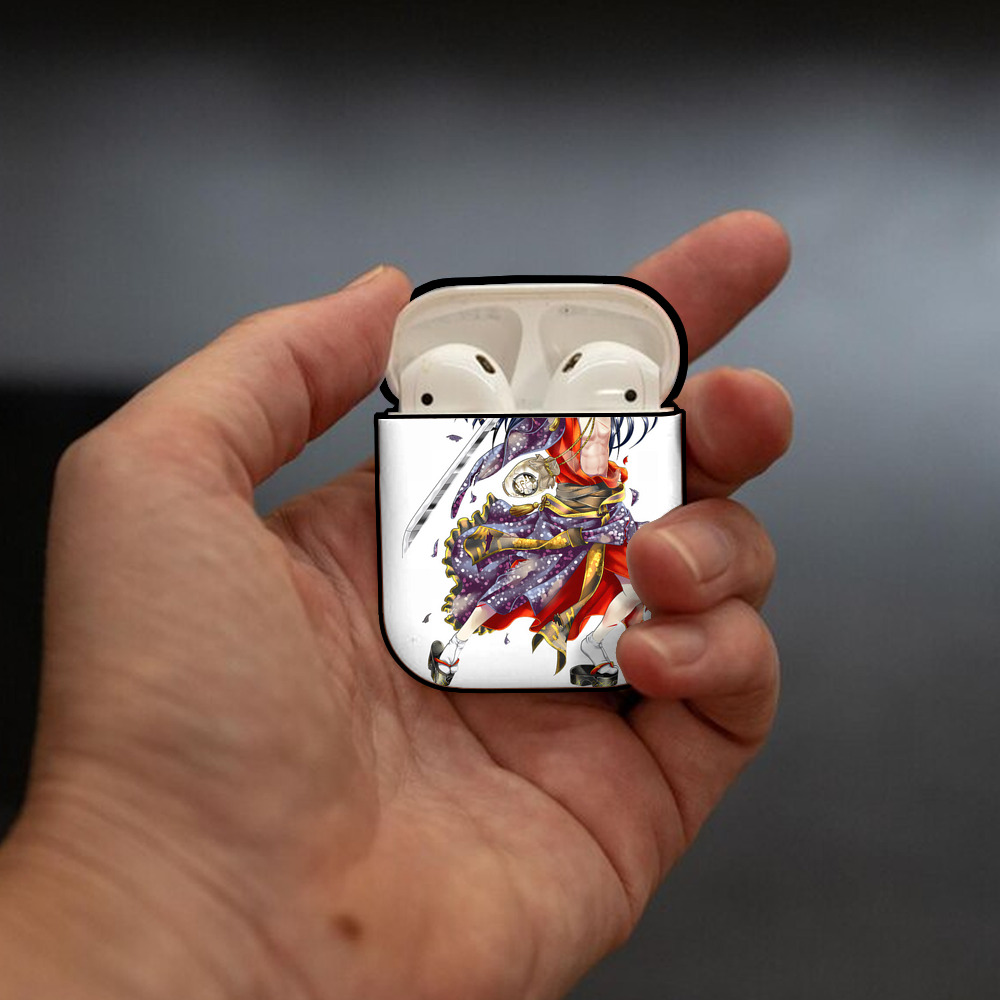 刀剣乱舞 Touken Ranbu AirPods 第2世代保護ケース ハードシェル ブラック 耐衝撃・防指紋・カラビナ付き