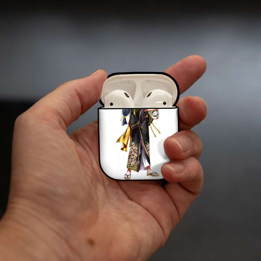 刀剣乱舞 Touken Ranbu AirPods 第2世代保護ケース ハードシェル ブラック 耐衝撃・防指紋・カラビナ付き