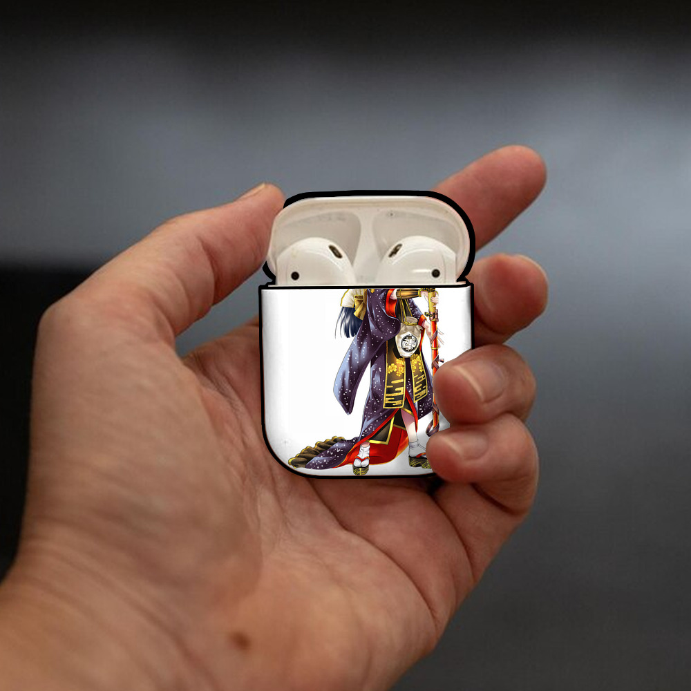 刀剣乱舞 Touken Ranbu AirPods 第2世代保護ケース ハードシェル ブラック 耐衝撃・防指紋・カラビナ付き