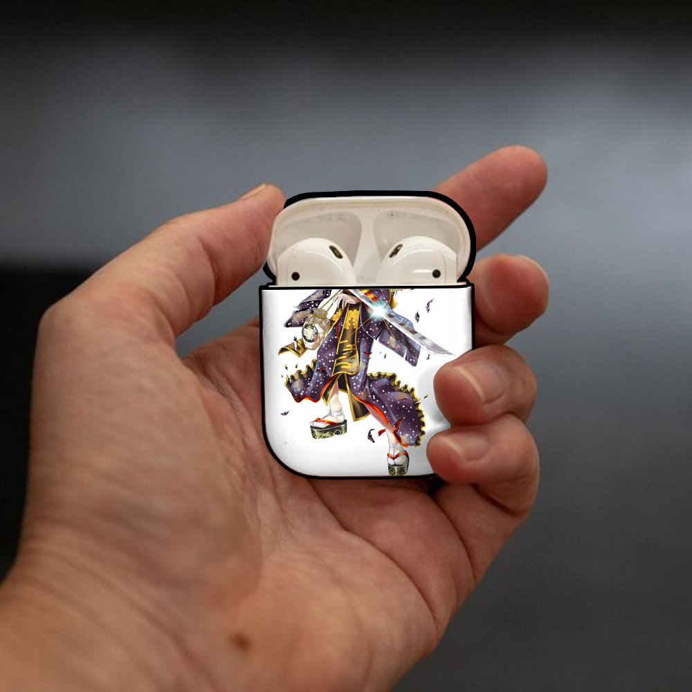 刀剣乱舞 Touken Ranbu AirPods 第2世代保護ケース ハードシェル ブラック 耐衝撃・防指紋・カラビナ付き