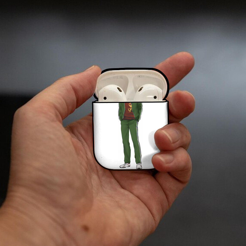 刀剣乱舞 Touken Ranbu AirPods 第2世代保護ケース ハードシェル ブラック 耐衝撃・防指紋・カラビナ付き