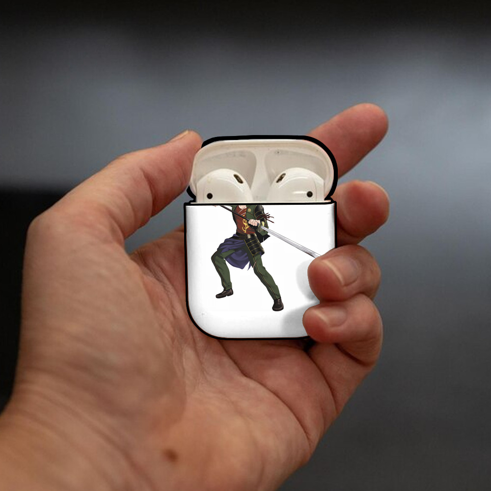 刀剣乱舞 Touken Ranbu AirPods 第2世代保護ケース ハードシェル ブラック 耐衝撃・防指紋・カラビナ付き
