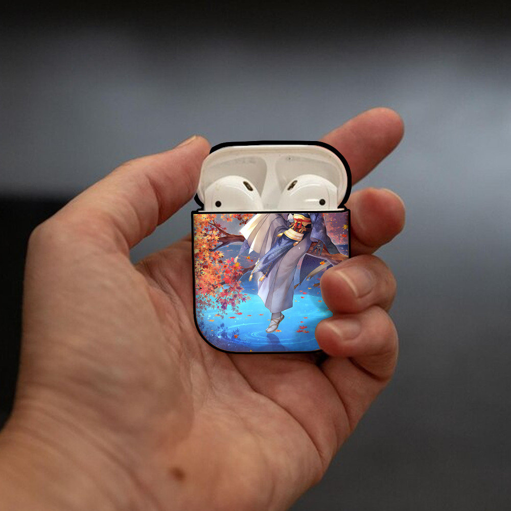 刀剣乱舞 Touken Ranbu AirPods 第2世代保護ケース ハードシェル ブラック 耐衝撃・防指紋・カラビナ付き