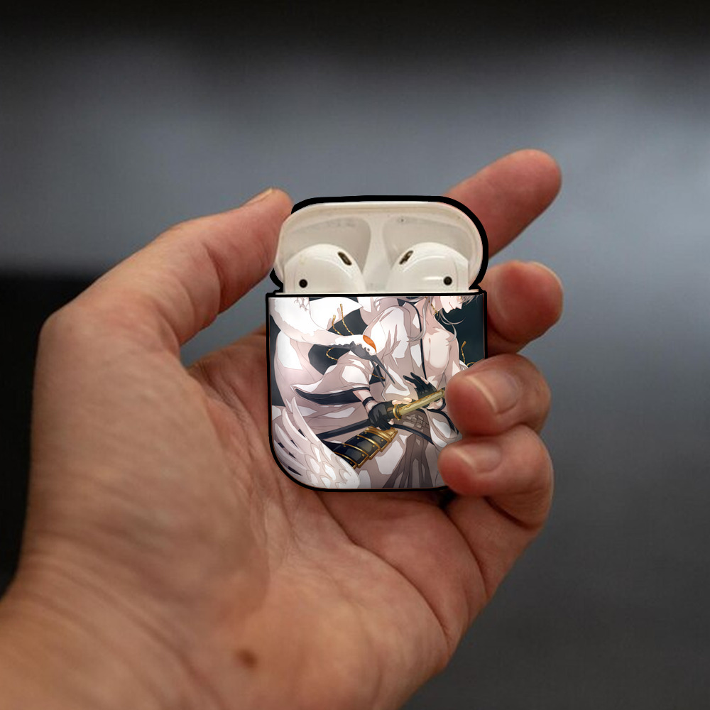 刀剣乱舞 Touken Ranbu AirPods 第2世代保護ケース ハードシェル ブラック 耐衝撃・防指紋・カラビナ付き