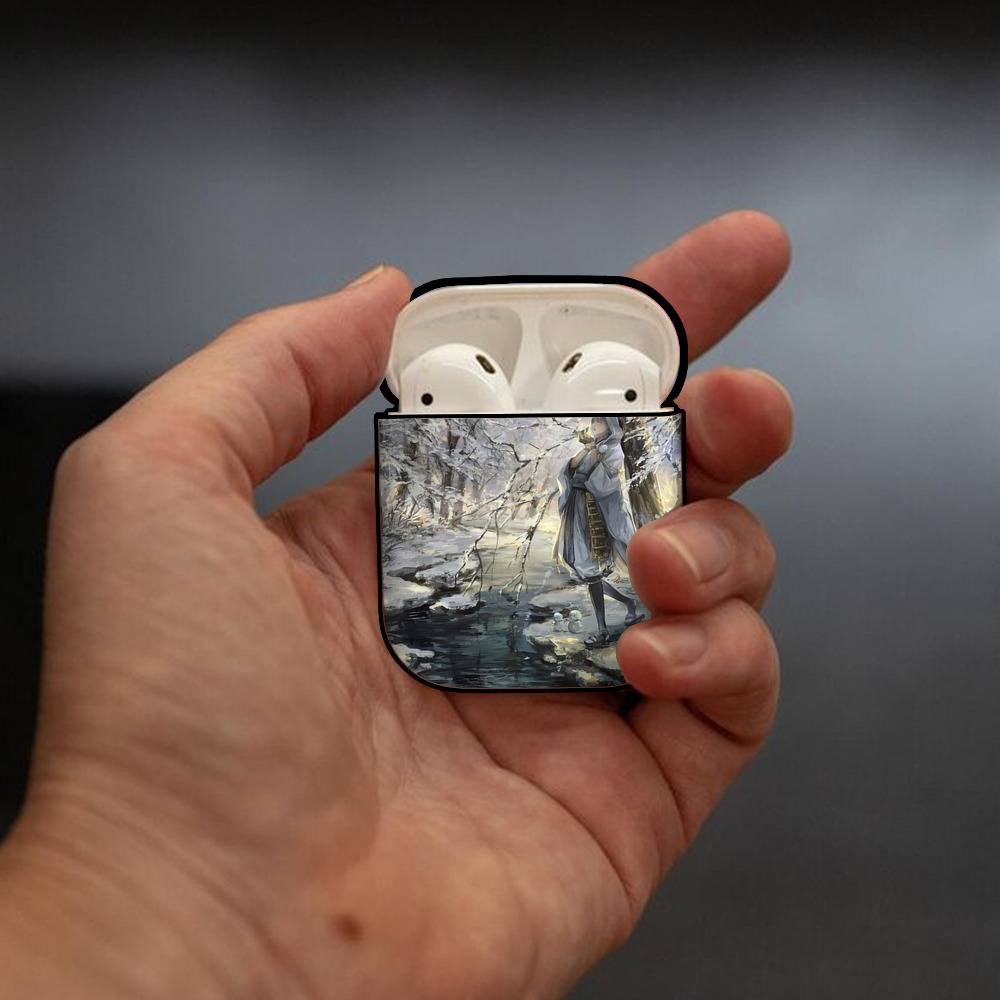 刀剣乱舞 Touken Ranbu AirPods 第2世代保護ケース ハードシェル ブラック 耐衝撃・防指紋・カラビナ付き
