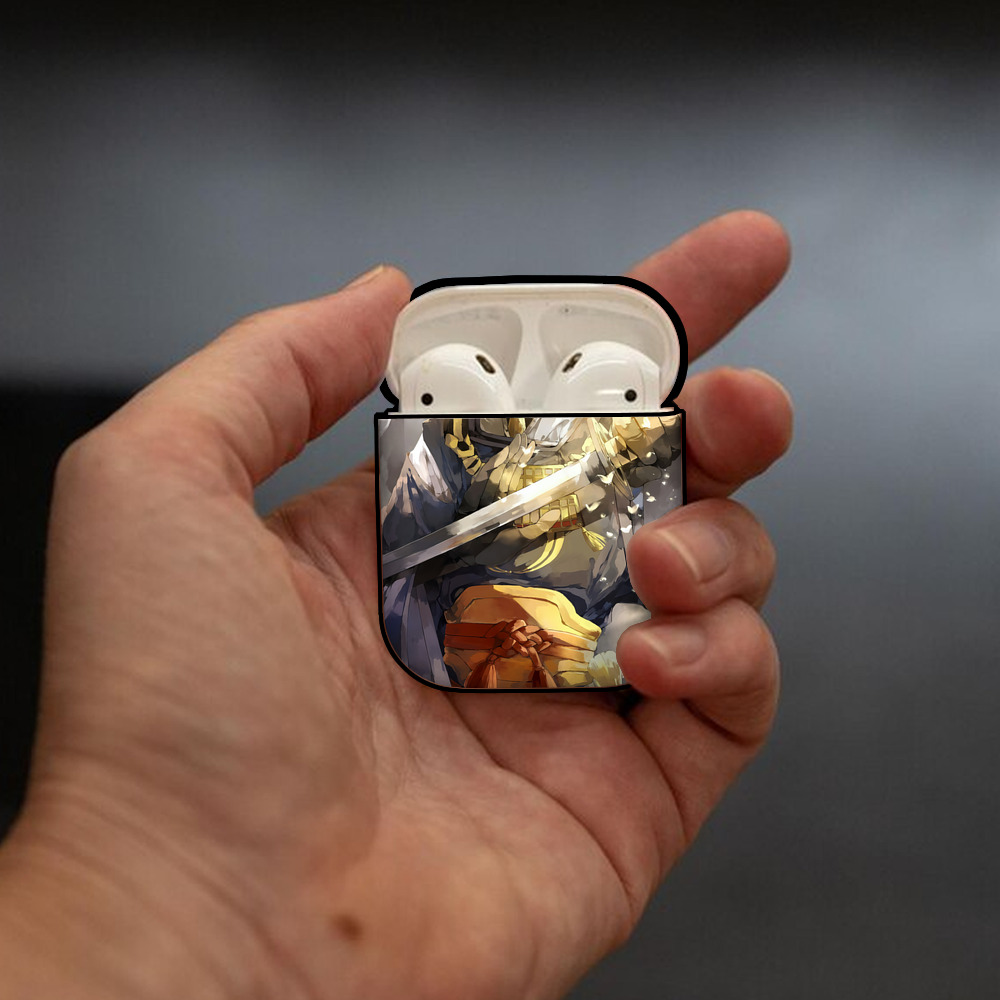 刀剣乱舞 Touken Ranbu AirPods 第2世代保護ケース ハードシェル ブラック 耐衝撃・防指紋・カラビナ付き